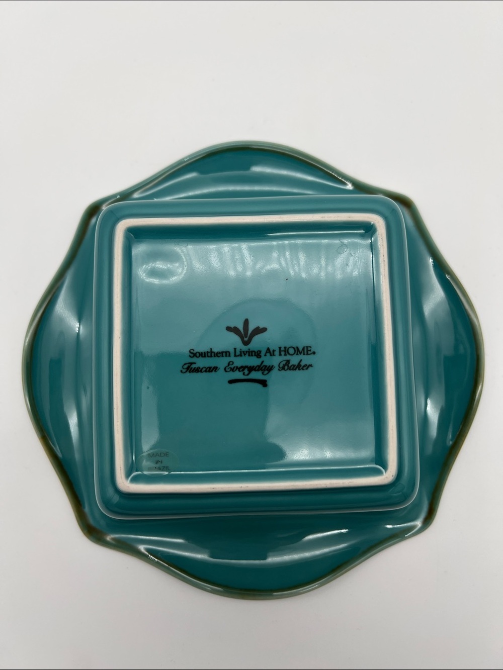 Southern Living at Home Tuscan Everyday Baker Square Baking Dish Teal (Set of 2) - Picture 13 of 15